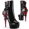 Pleaser - DELIGHT1012 Bottes de plateforme - Noir/Rouge Product image